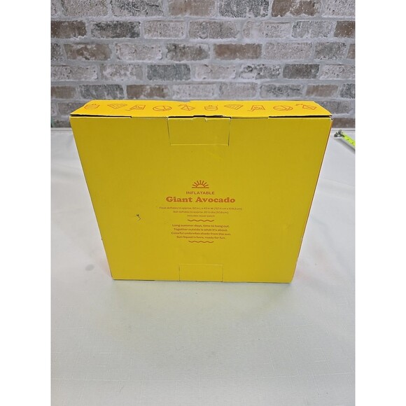 Sun Squad Inflatable Giant Avocado With Beach BallPool Float Large 57”×39x13 - Picture 6 of 9